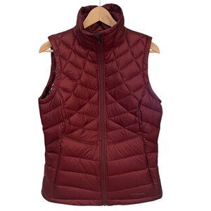 Columbia Women Omni Heat Down Puffer Vest Size M Burgundy Quilted Insulated